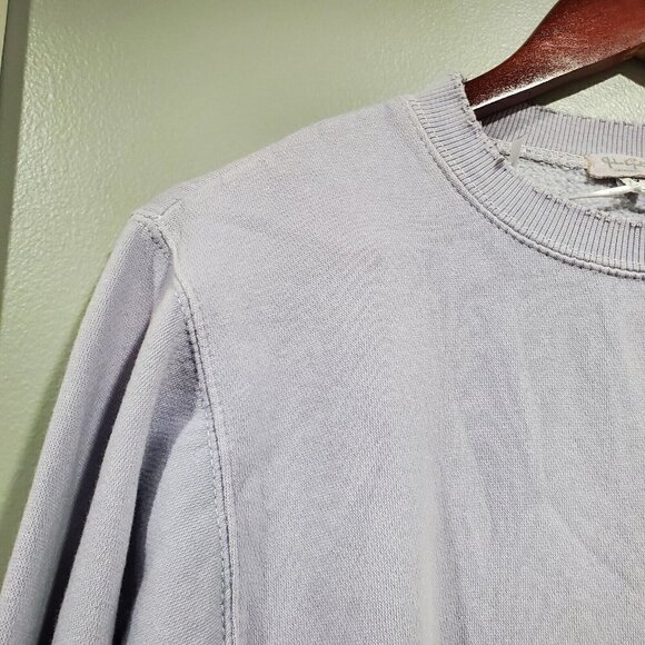 John Galt Sweatshirt Womens OS One Sz S Long Sleeve Pullover Purple Embroidered - Picture 4 of 12